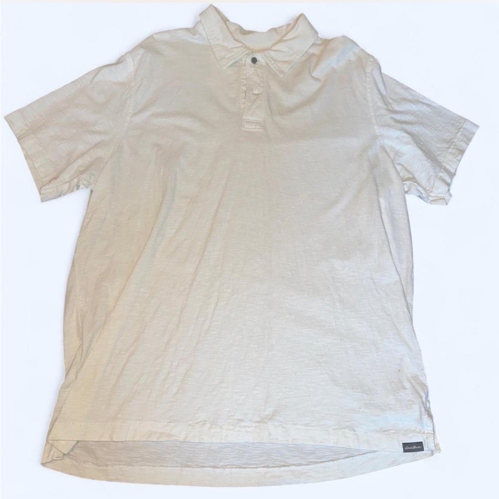 Eddie Bauer Men's Off-White Polo Shirt